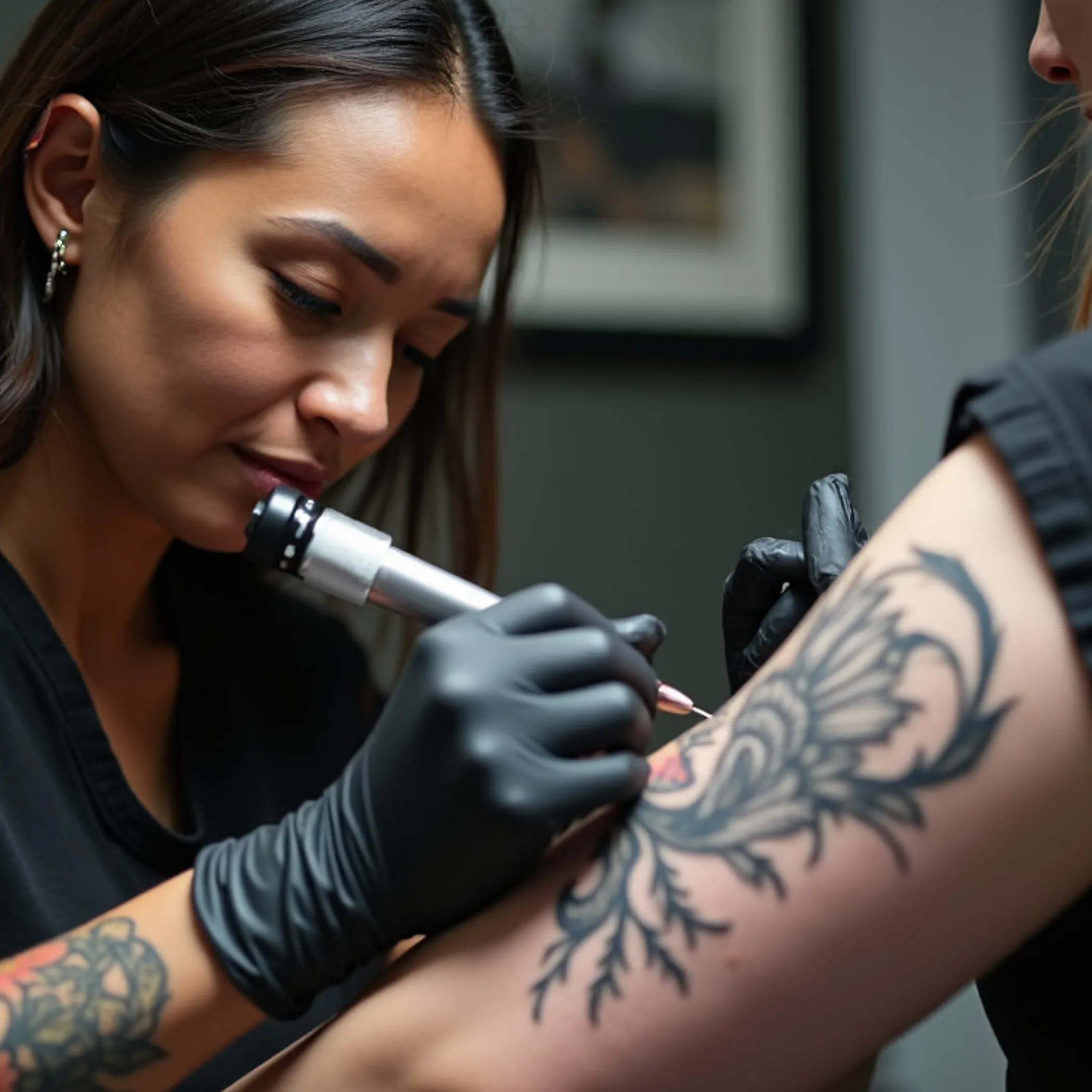 reactive skin with tattoo hyperpigmentation