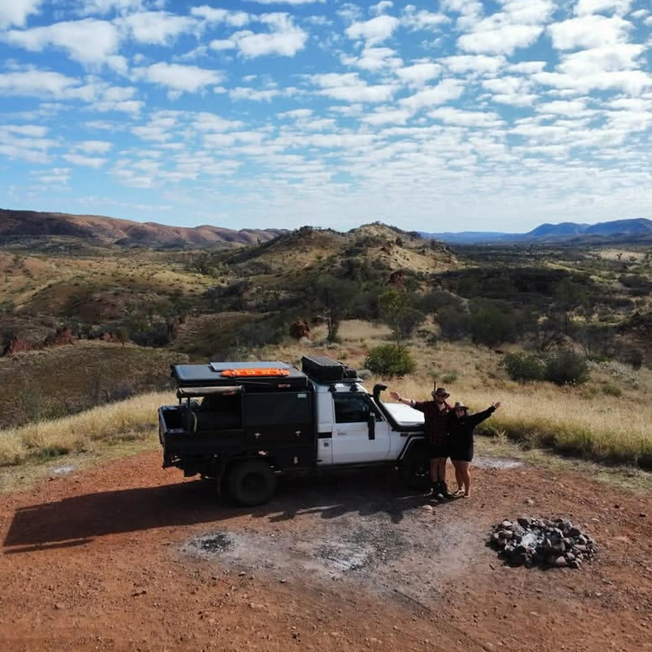 outback hikers and 4wd vehicle